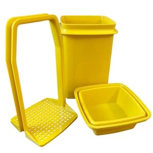 Vintage Tupperware Pick-A-Deli Pickle Keeper Yellow 1330